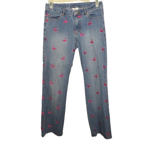 Lilly Pulitzer Denim - Lilly Pulitzer Denim Jeans with Pink Flamingo Print